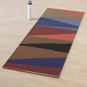 Modern ascending asymmetrical triangle pattern  yoga mat