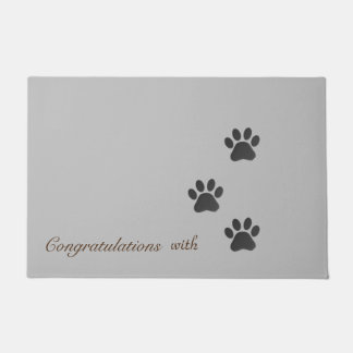 Modern ashes abstract with gray custom  doormat