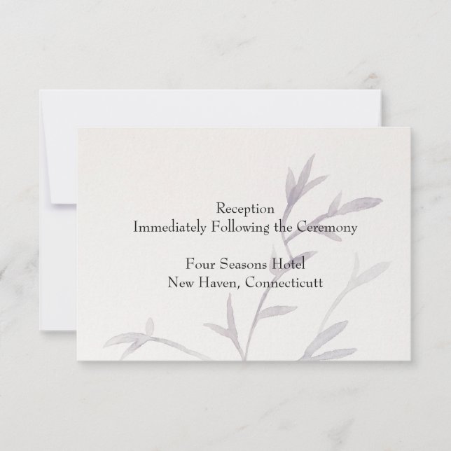 Modern Asian Inspired Wedding Reception Invitation (Front)