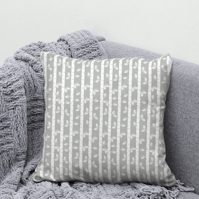 Modern Aspen Trees Throw Pillow (Creator Uploaded)