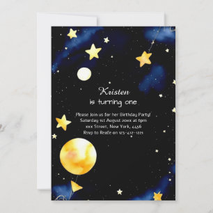 Modern Astro Adventure Birthday Invitation