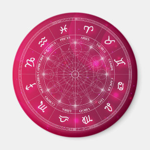 Modern Astrology Wheel zodiac gift Magnet