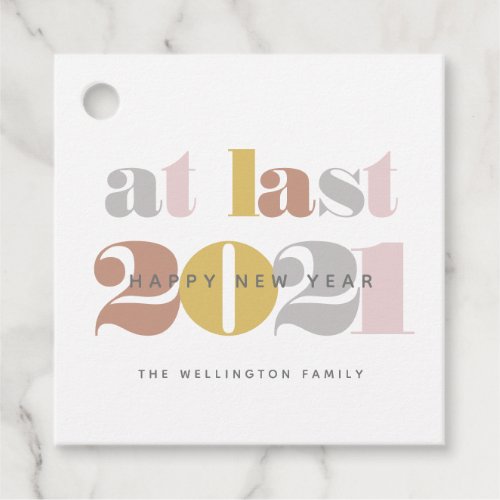 Modern At Last 2021 Happy New Year Gift Favor Tags