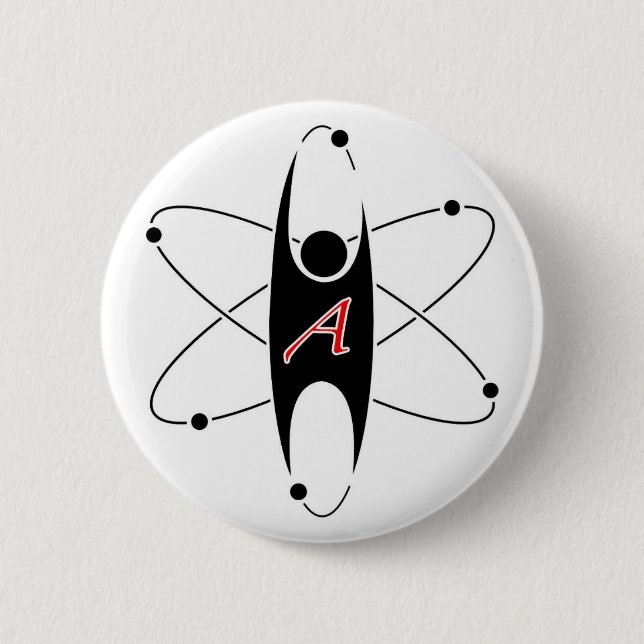 Modern Atheism logo button, round Button (Front)
