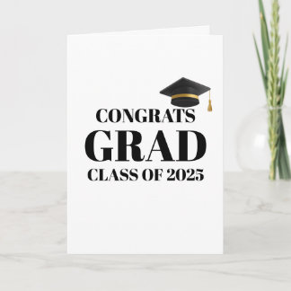 Modern Athletic Gold & Black Graduation Card