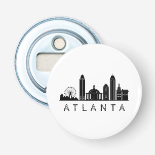 Modern Atlanta Georgia Stylized  Skyline Bottle Opener