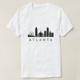 Modern Atlanta Georgia Stylized Skyline T-Shirt