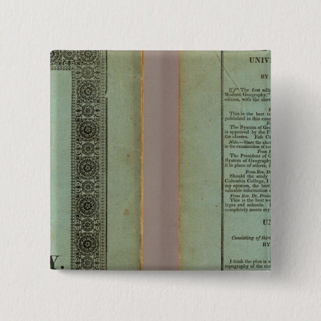 Modern atlas pinback button (Front)