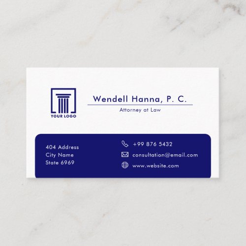 Modern Attorney At Law  Simple Business Card