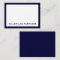 Modern Attorney Law Firm Flat Notecard in Navy 