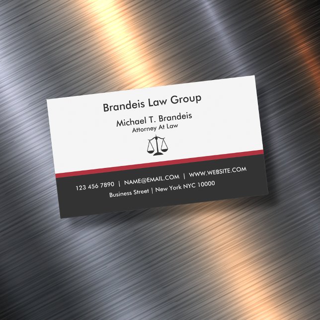 Modern Attorney Law Office Business Card Magnet (Creator Uploaded)