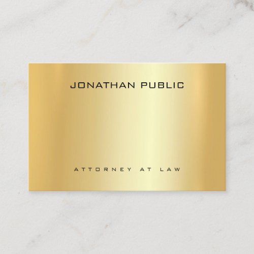 Modern Attorney Lawyer Gold Template Law Office Business Card