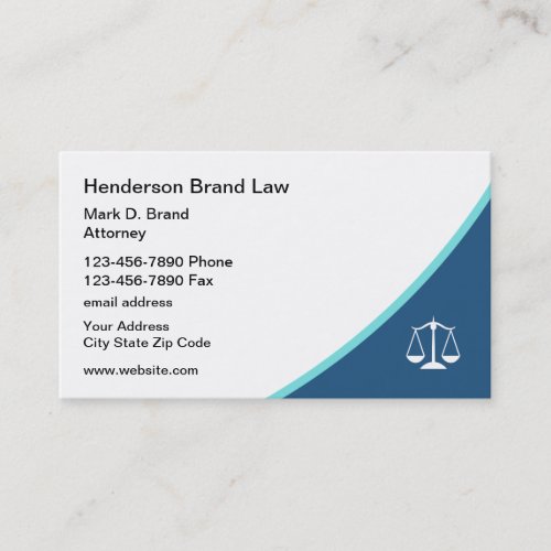 Modern Attorney Lawyer Office Business Cards