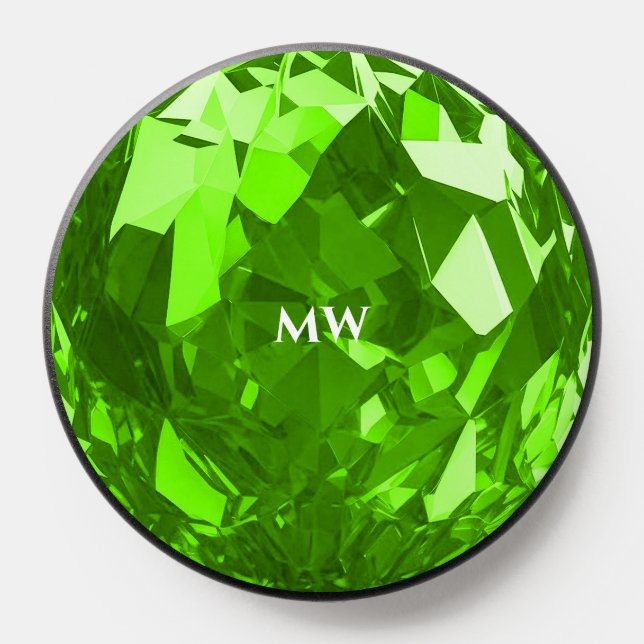 Modern August Birthstone Peridot Emerald  PopSocket (Popsocket)