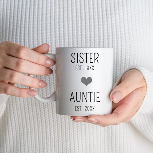 Modern Aunt Gift Promoted to Aunt Gift New Auntie  Mug