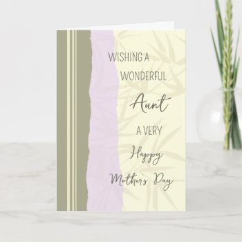 Modern Aunt Happy Mother's Day Card by DreamingMindCards at Zazzle