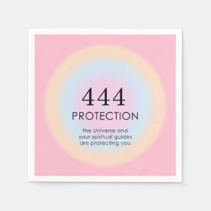 Modern Aura Angel Numbers Numerology 444 Napkins
