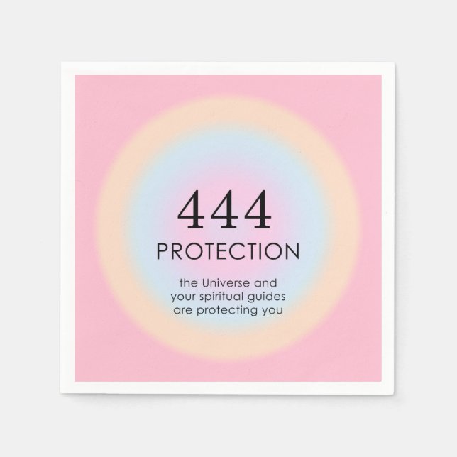 Modern Aura Angel Numbers Numerology 444   Napkins (Front)