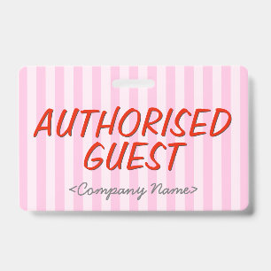 Modern "AUTHORISED GUEST" Badge