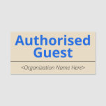 [ Thumbnail: Modern "Authorised Guest" Name Tag ]