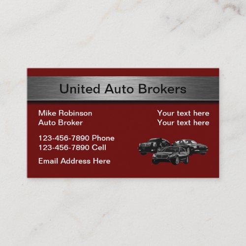 Modern Auto Broker Business Card