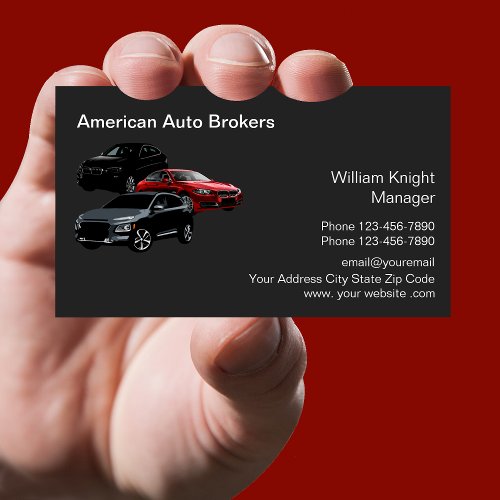 Modern Auto Broker Theme Business Card