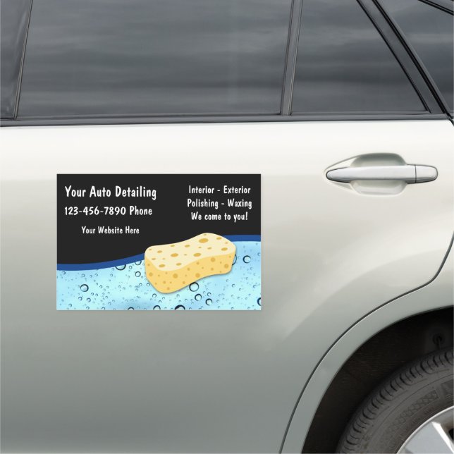 Modern Auto Detailing Professional Car Magnet (In Situ)