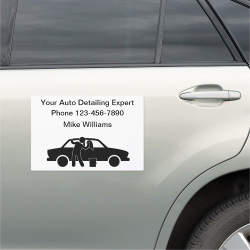 Modern Auto Detailing Service Car Magnet