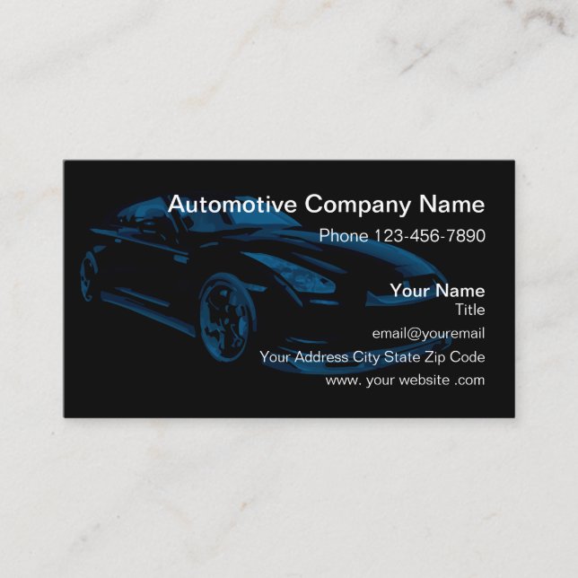 Modern Automotive Business Business Card (Front)