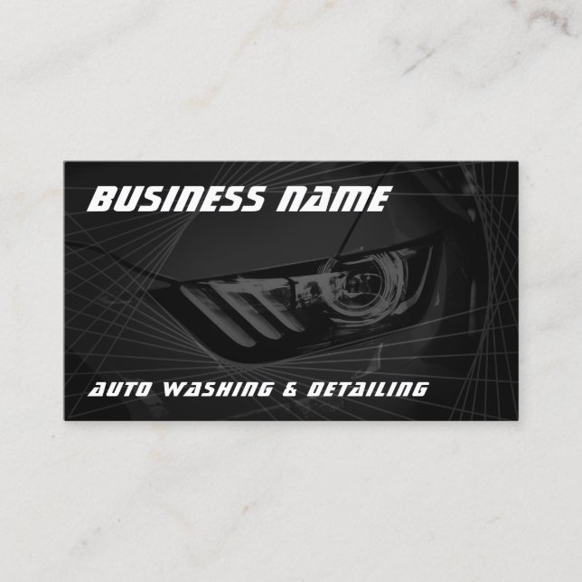 Modern automotive geometric  business card (Front)
