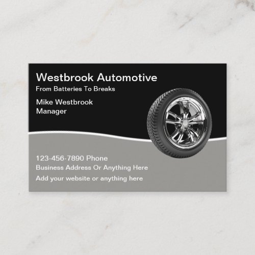 Modern Automotive Service With Logo Templ Business Card