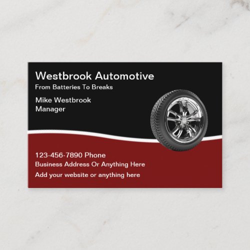 Modern Automotive Service With Logo Templ Business Card