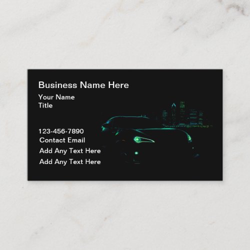 Modern Automotive Unique Business Cards