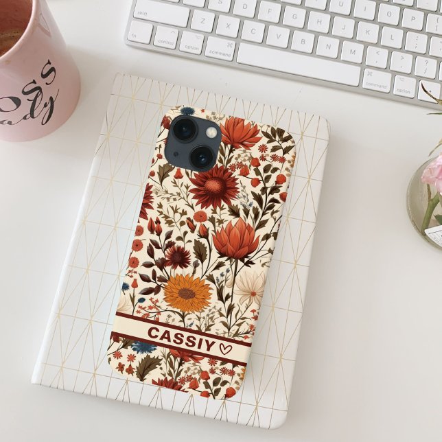Modern Autumn Fall Botanical Floral  Case-Mate iPhone Case (Creator Uploaded)