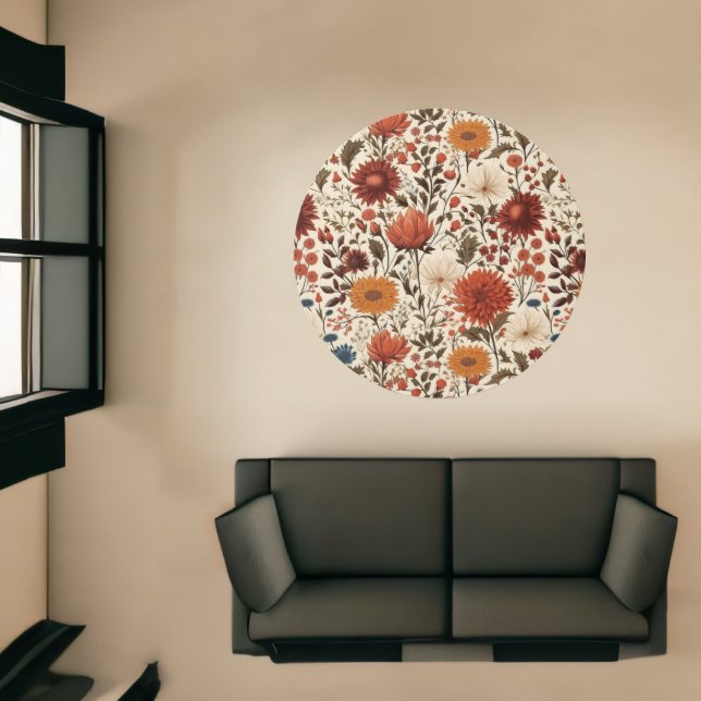 Modern Autumn Fall Botanical Floral  Rug (Insitu (Indoor 1))