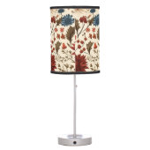 Modern Autumn Fall Botanical Floral  Table Lamp (Back)