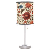 Modern Autumn Fall Botanical Floral  Table Lamp (Left)