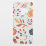 Modern Autumn Pumpkin Leaf Pattern  Uncommon Samsung Galaxy S9 Case<br><div class="desc">Modern colorful Autumn leaves and pumpkins pattern. Add your initials to personalise.</div>