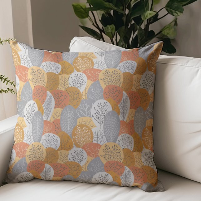 Modern Autumn Throw Pillow (Creator Uploaded)
