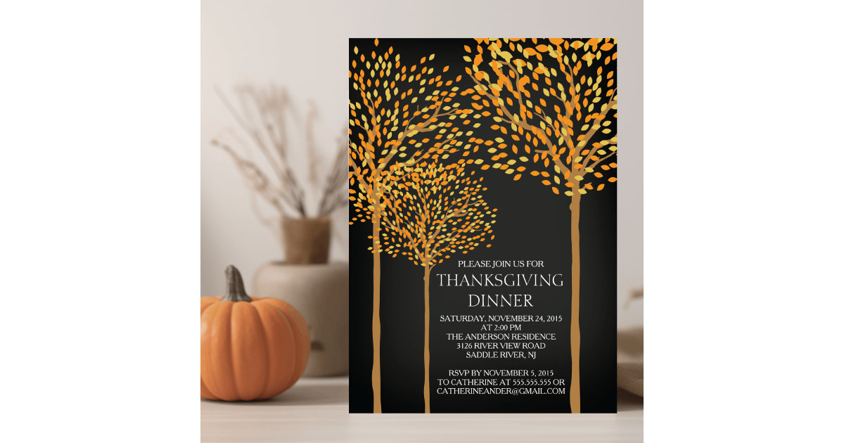 Festive Occasion Thanksgiving Save The Date Magnet - Magnets and Labels