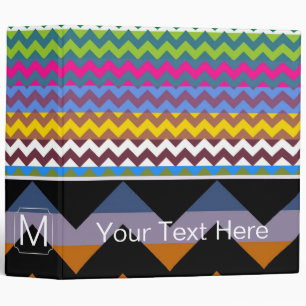 Modern Aztec Chevron Zigzag Binder