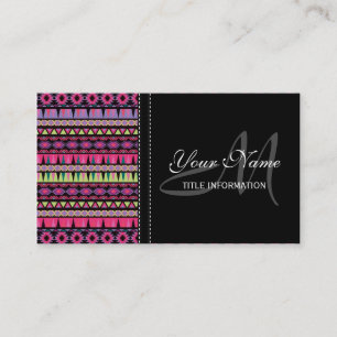 Modern Aztec Pattern Business Card