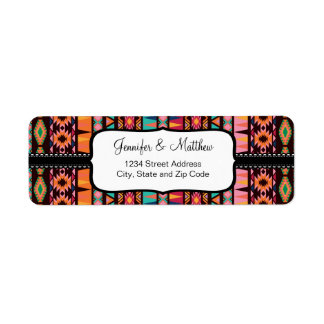 Modern Aztec Pattern Label