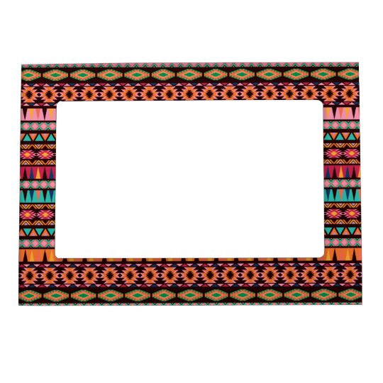 Modern Aztec Pattern Magnetic Picture Frame | Zazzle.com