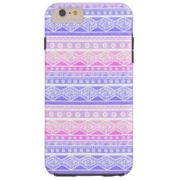 Modern Aztec Pink Purple Tough iPhone 6 Plus Case