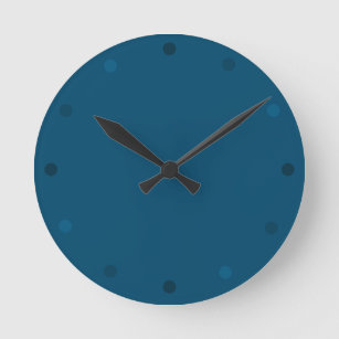 Modern Azure Blue Wall Clock
