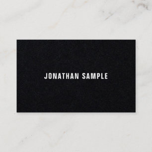 Modern B&W Plain Elegant Sleek Professional Luxury Business Card