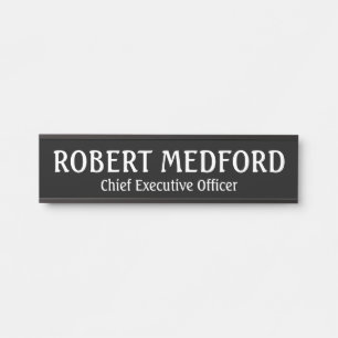 Modern B&W Professional Door Sign Name Plate