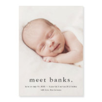 Modern Baby  3 Photo Birth Announcement