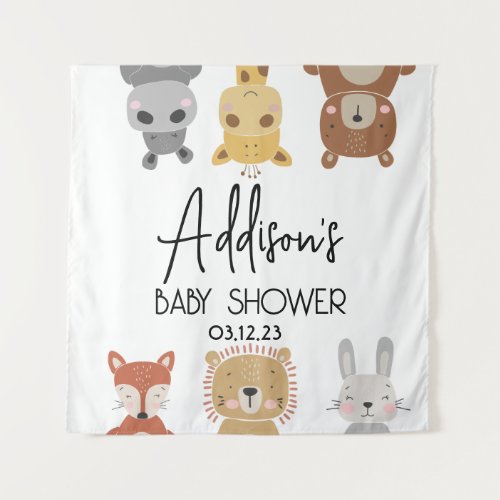 Modern Baby Animal Baby Shower poster